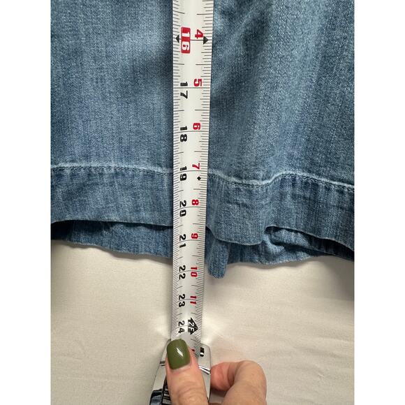 Madewell Sleeveless Denim Tank Swing Top With Side Ties Size M - Picture 3 of 7